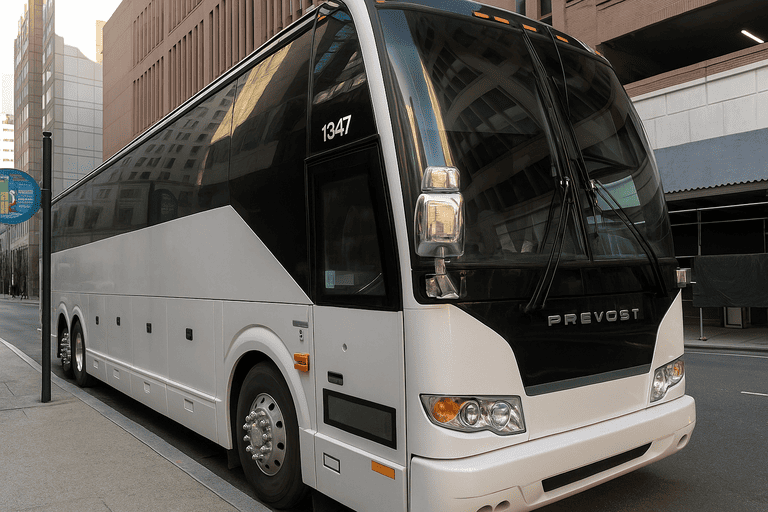 a Virginia Beach Coach Bus Service coach bus